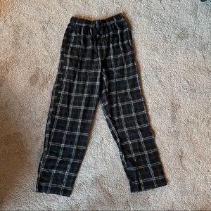 Black Plaid Pajama pants